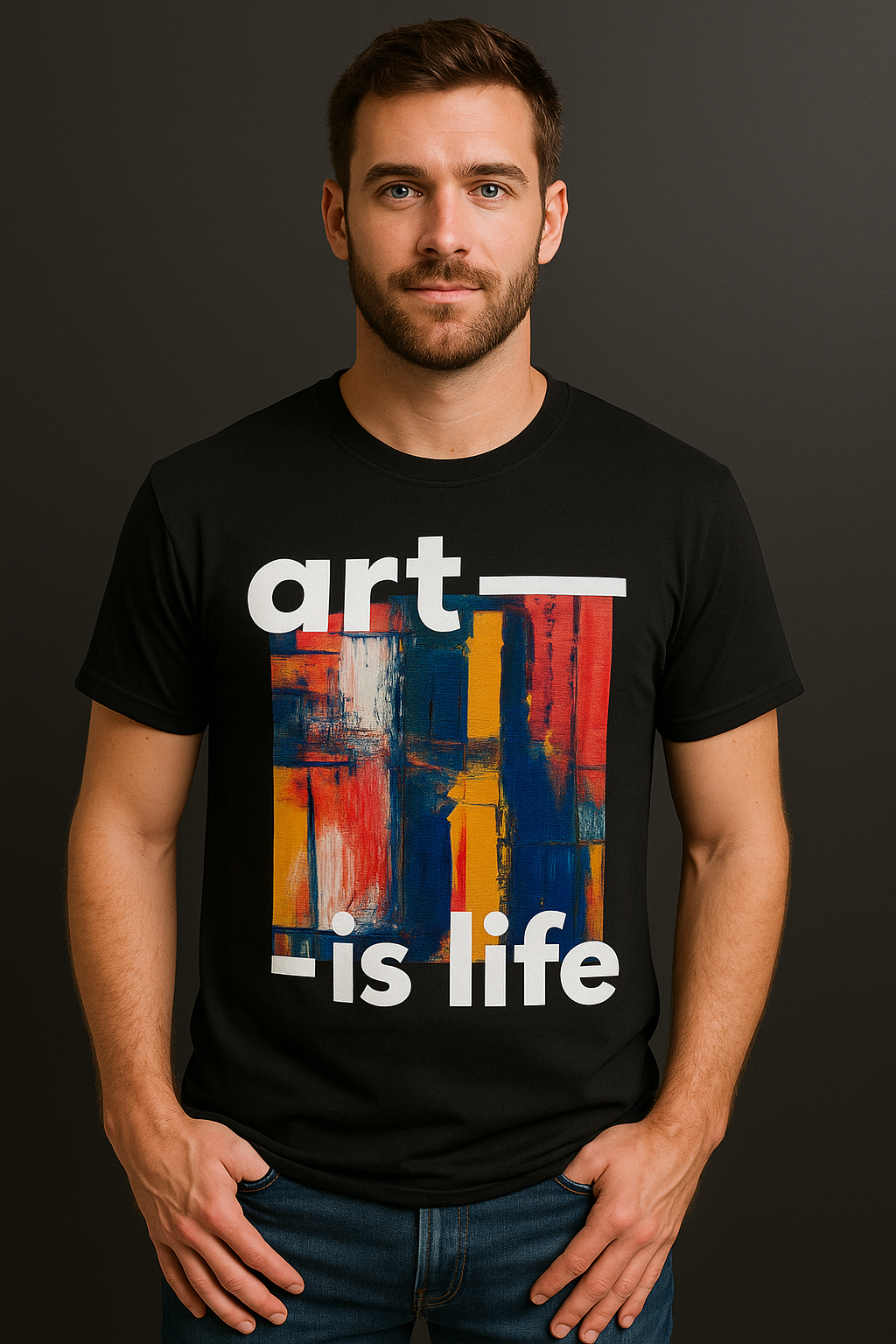 Art Is Life – Premium Abstract Graphic T-Shirt | 100% Cotton | Mad Rakkoon