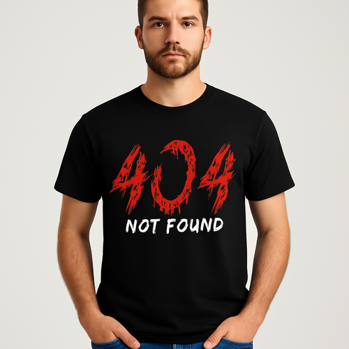 404 Not Found – Black Graphic T-Shirt | Premium Cotton Streetwear