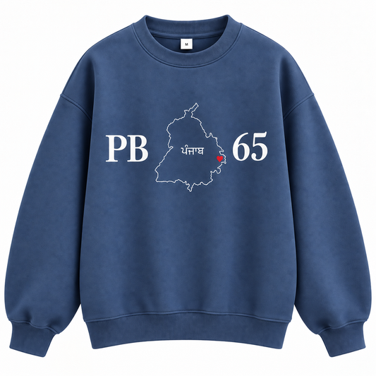 PB 65 Punjab Map Unisex Sweatshirt