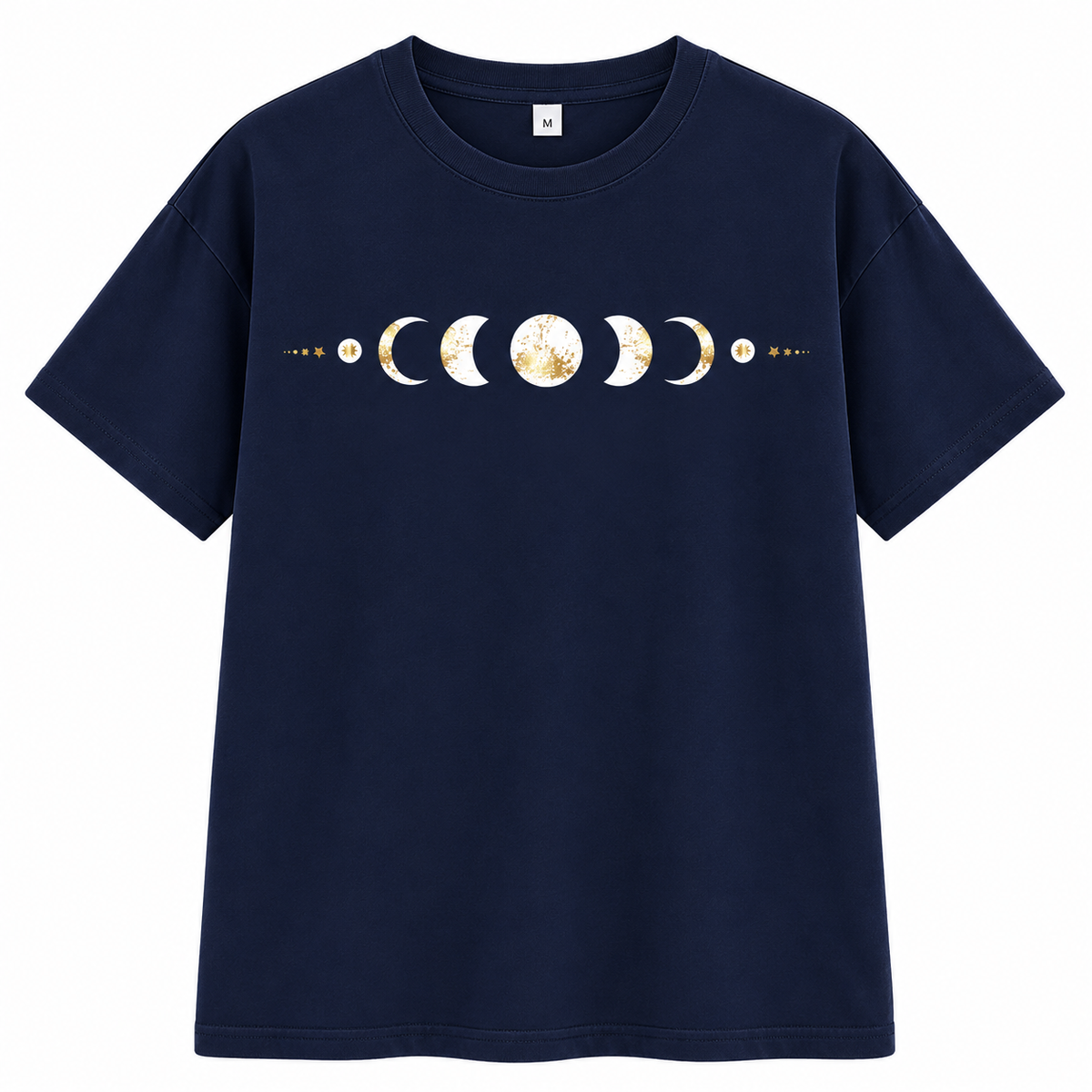 Moon Phase Graphic T-Shirt – Navy