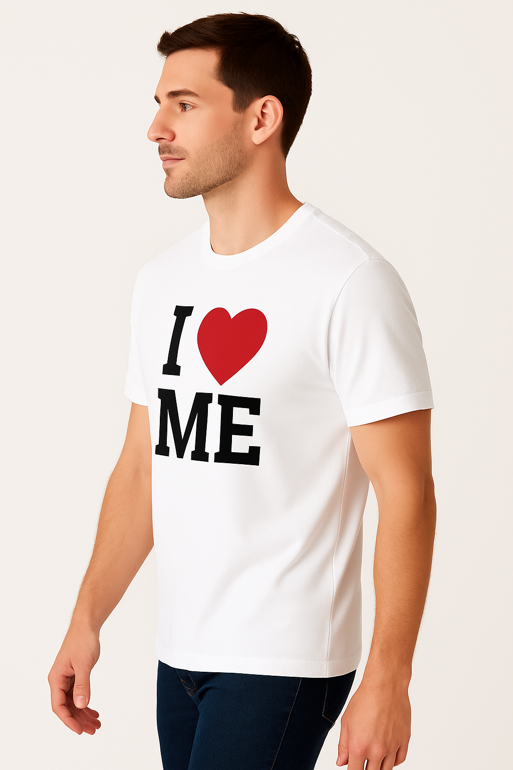 I ❤️ Me – Self Love Statement Tee | Premium White Cotton T-Shirt