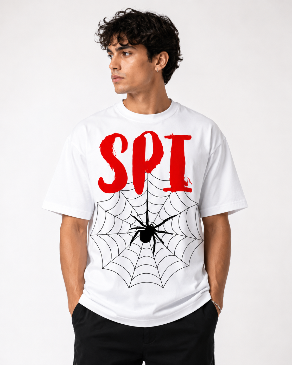 White Graphic Cotton T shirt