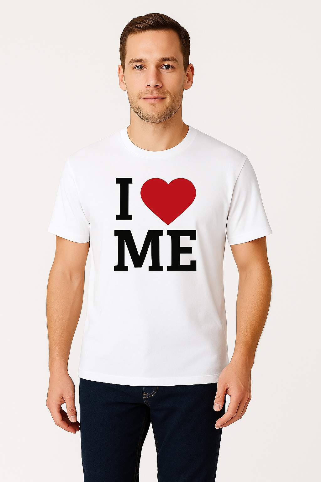 I ❤️ Me – Self Love Statement Tee | Premium White Cotton T-Shirt