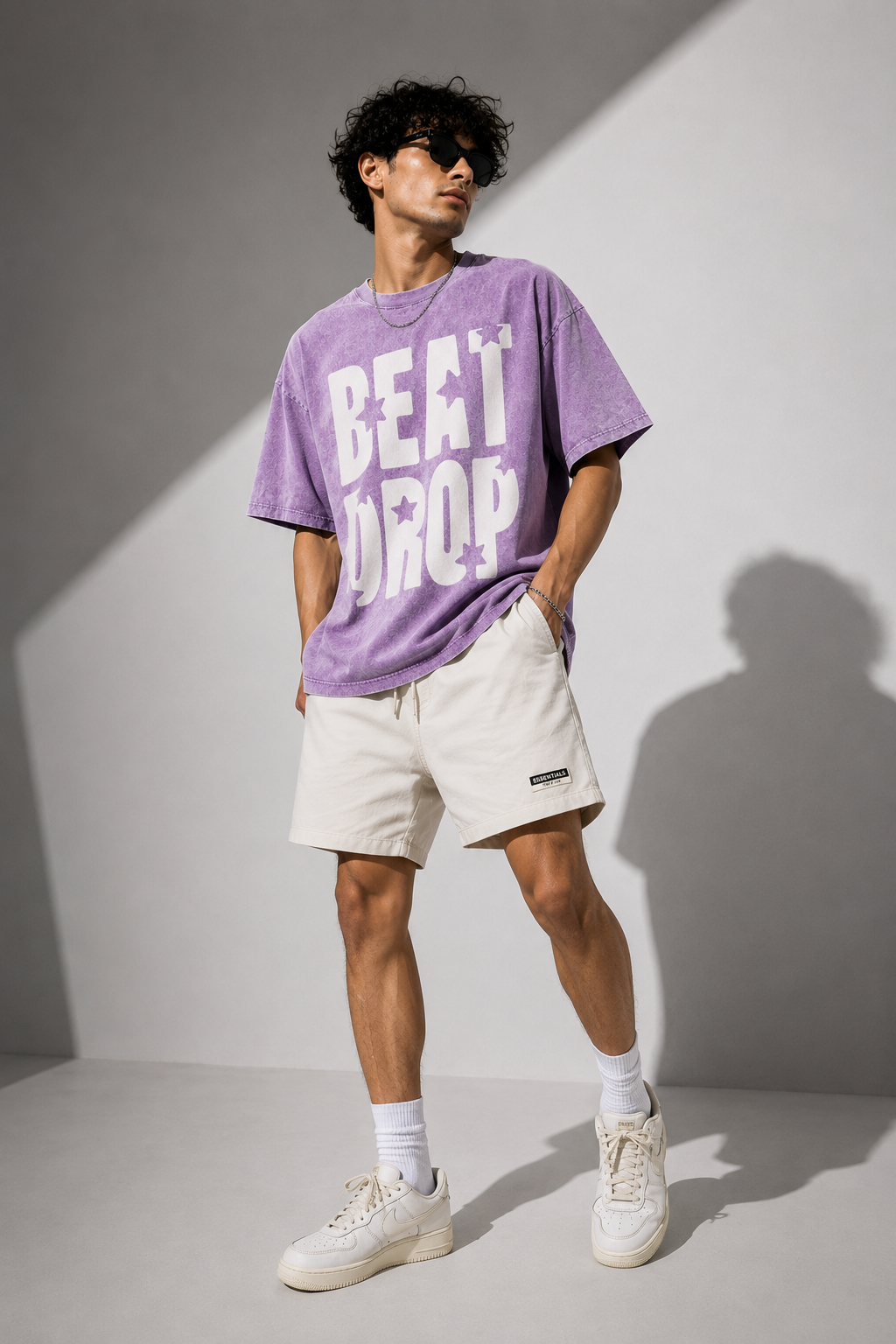 Beat Drop Purple Oversized T-Shirt