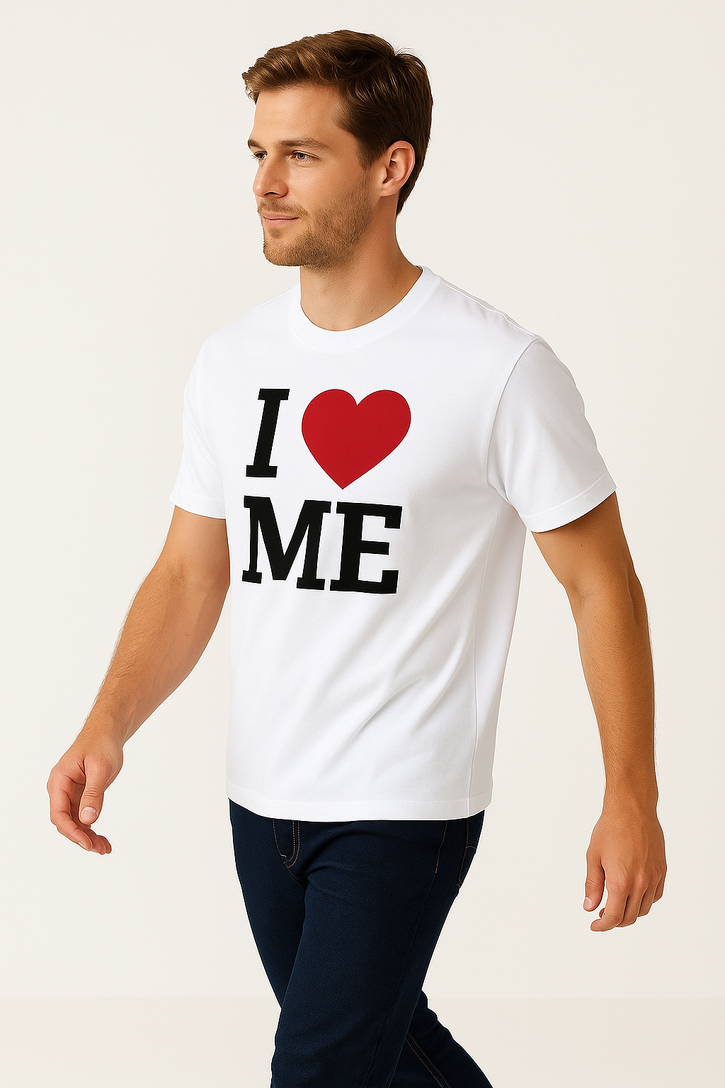 I ❤️ Me – Self Love Statement Tee | Premium White Cotton T-Shirt