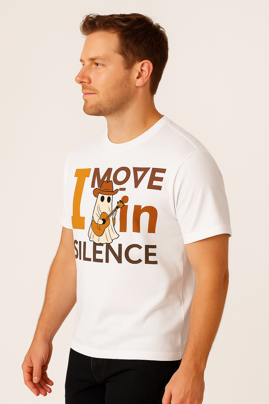 I Move in Silence – Cowboy Ghost Graphic Tee