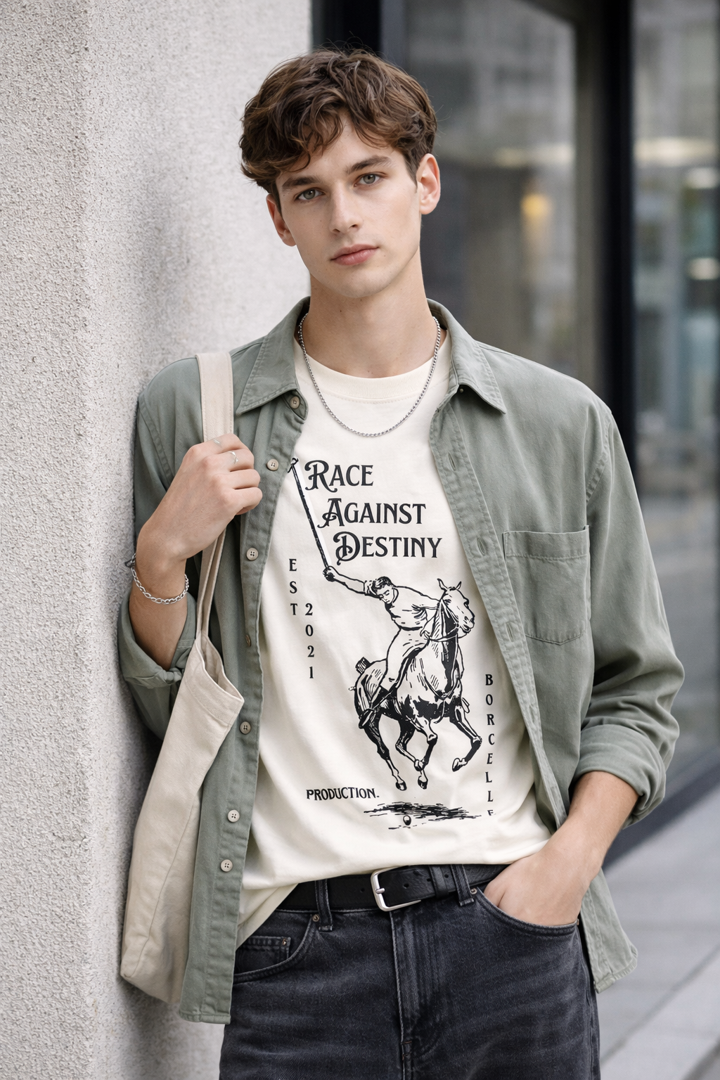 Race Against Destiny Off-White Regular Fit T-Shirt