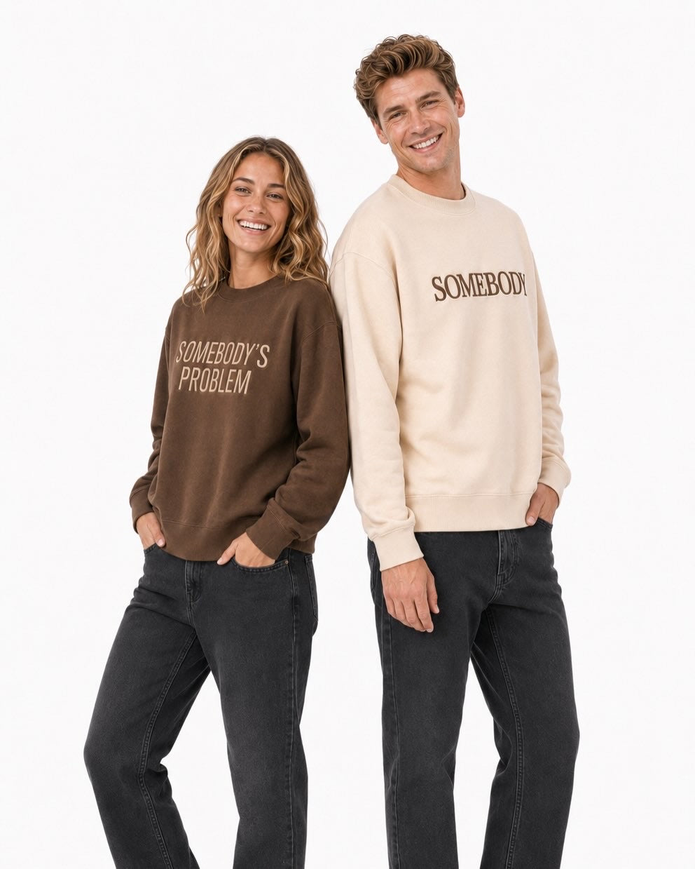 The Somebody | Couple Embroidery Sweatshirt