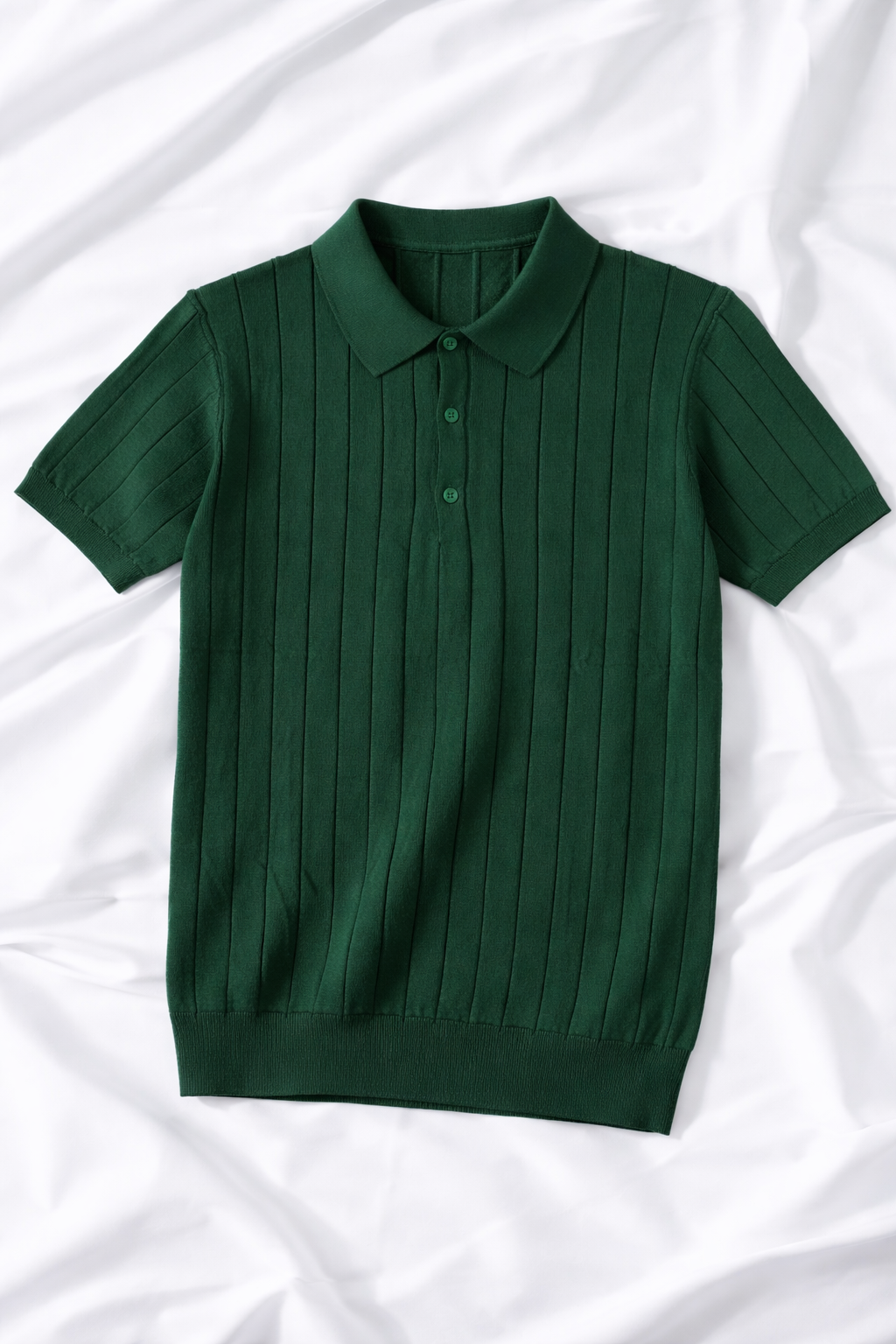 Textured Knit Black Tee