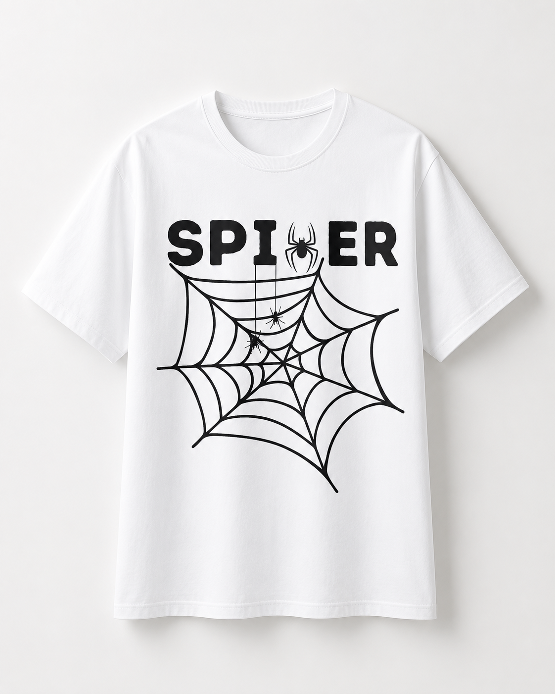 White Cotton Graphic T shirt
