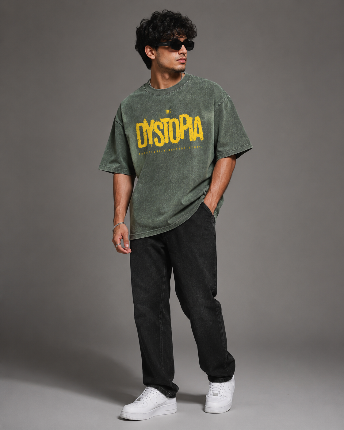 Dystopia Acid Wash Oversized T-Shirt