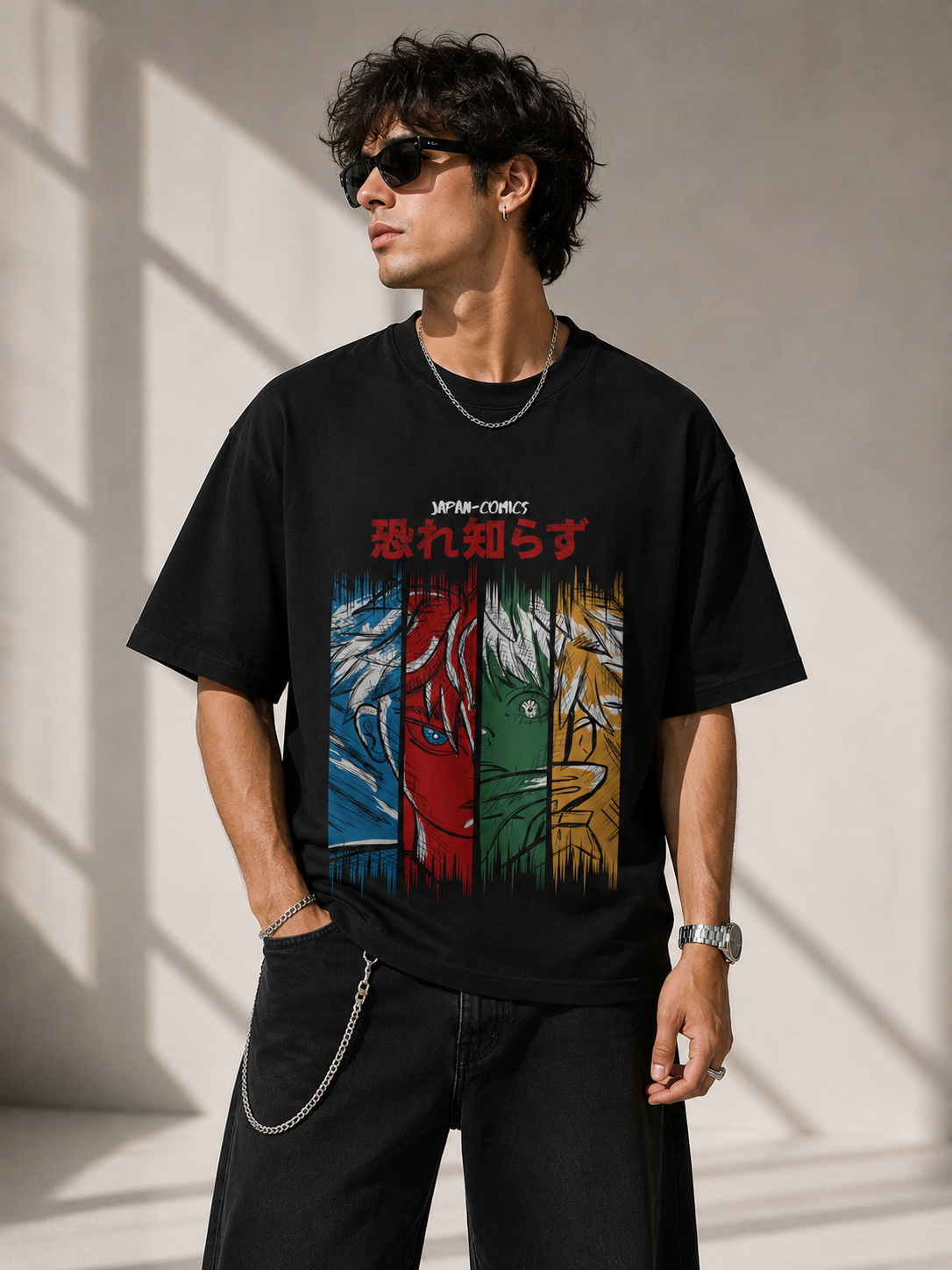 Fearless Four Anime Graphic T-Shirt