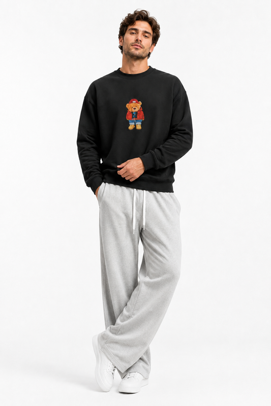 Colour Pop Teddy Black Sweatshirt – Unisex