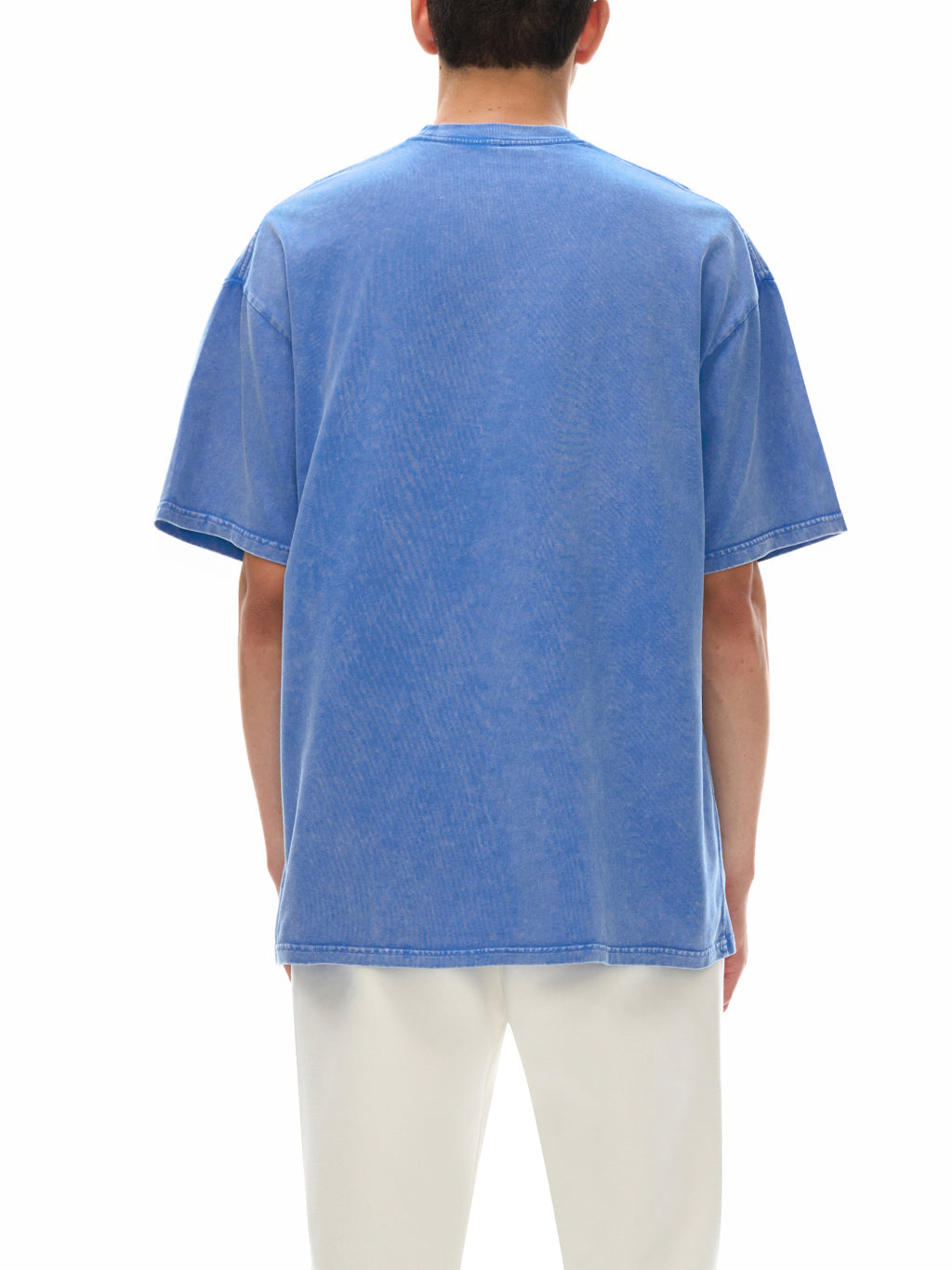Acid Wash Blue Oversized T-Shirt – 240 GSM Relaxed Fit Unisex Tee