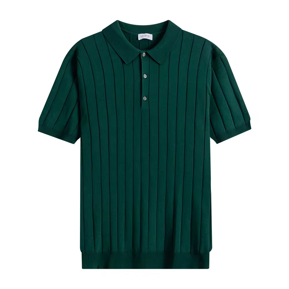Green Knit Polo T shirt