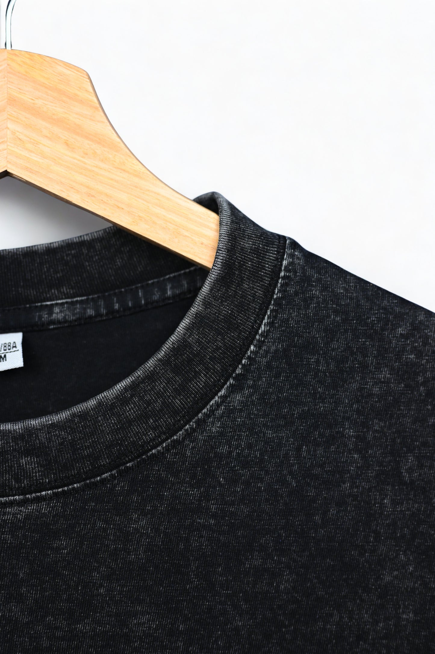 Mad Rakkoon Acid Wash Black Oversized T-Shirt – 240 GSM Heavyweight Relaxed Fit