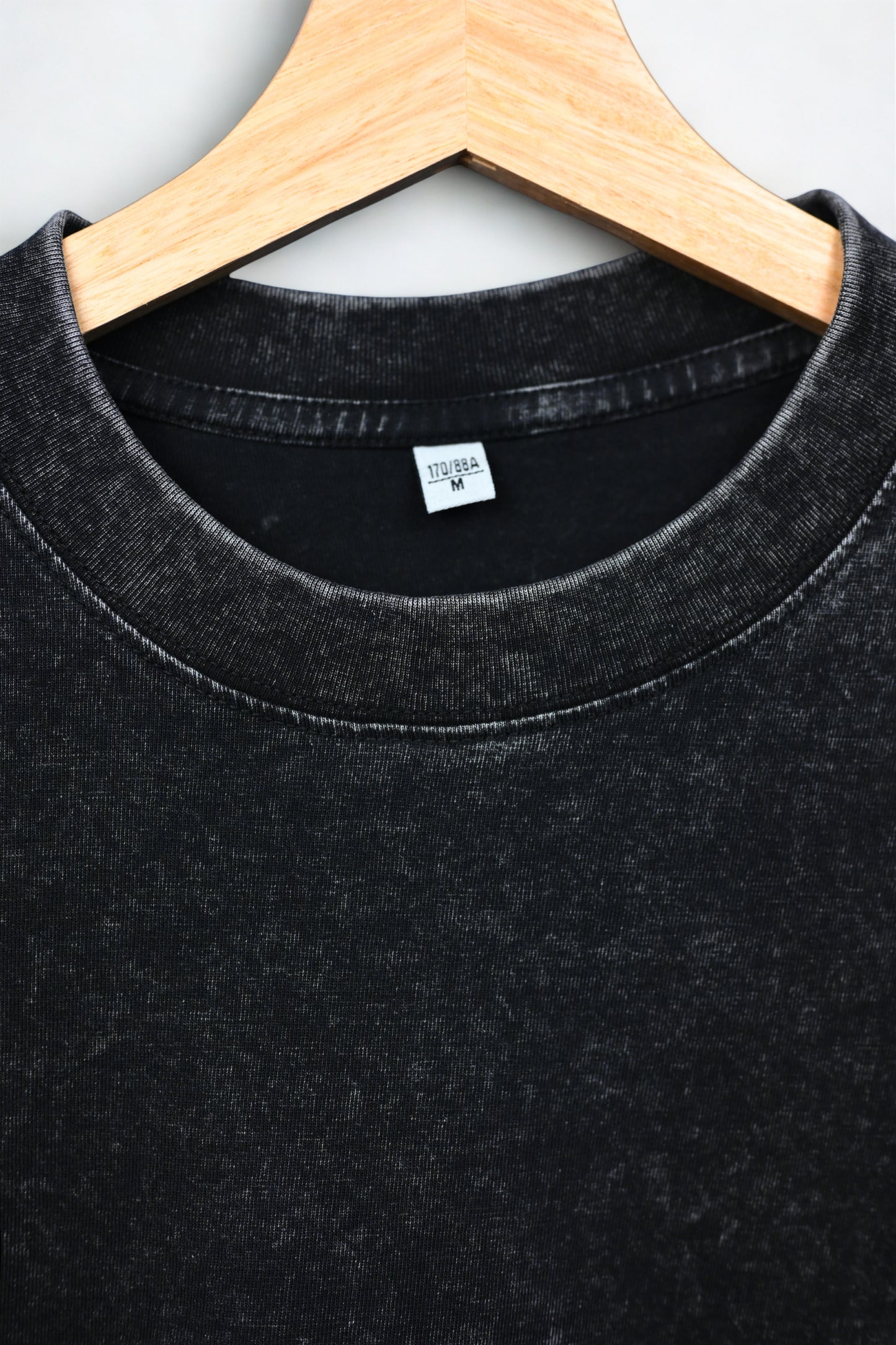Mad Rakkoon Acid Wash Black Oversized T-Shirt – 240 GSM Heavyweight Relaxed Fit