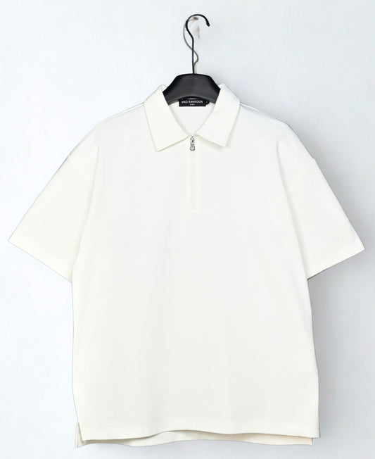 Relaxed Fit Zip Polo – Cotton Blend | Modern Minimal