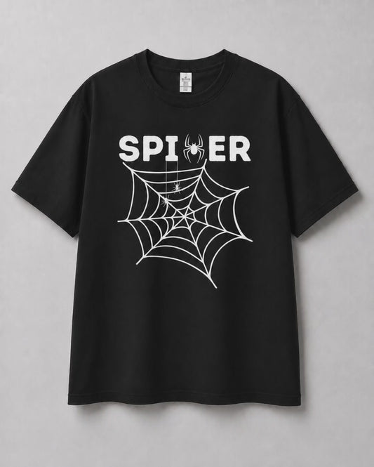 Black Graphic Cotton T shirt